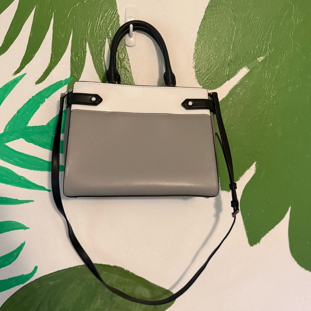 kate spade Staci Two-Tone White & Black Leather Satchel - Picture 5 of 10